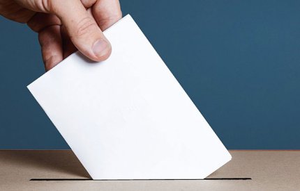 Picture of ballot paper in box